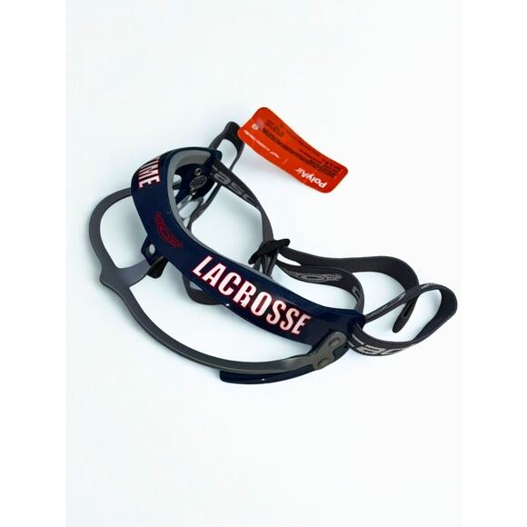 Cascade PolyAir-PA Showtime Lacrosse Goggles Navy Silver NWT ASTM F803 - Picture 4 of 9